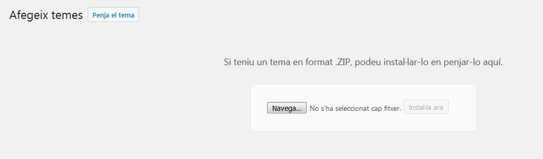 Instal·lant un Tema en el nostre WordPress