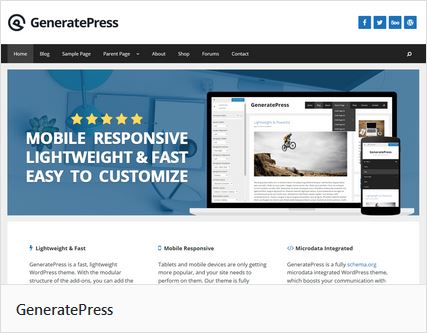 GeneratePress - Tema de WordPress
